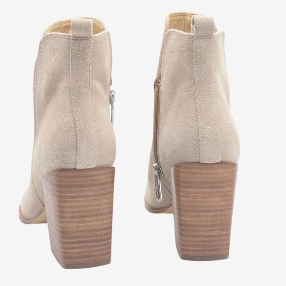 Nine West Women's Birds Taupe Suede Ankle Boots Block Heel Pointed Toe Size 9.5M - Picture 4 of 12